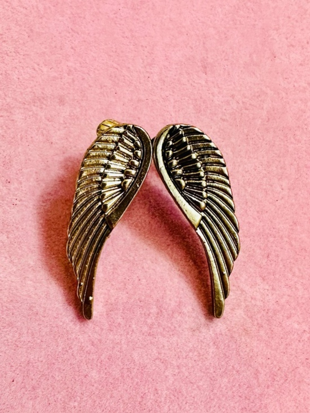 NWT Gold Tone Angel Wing Clip-On Earrings
